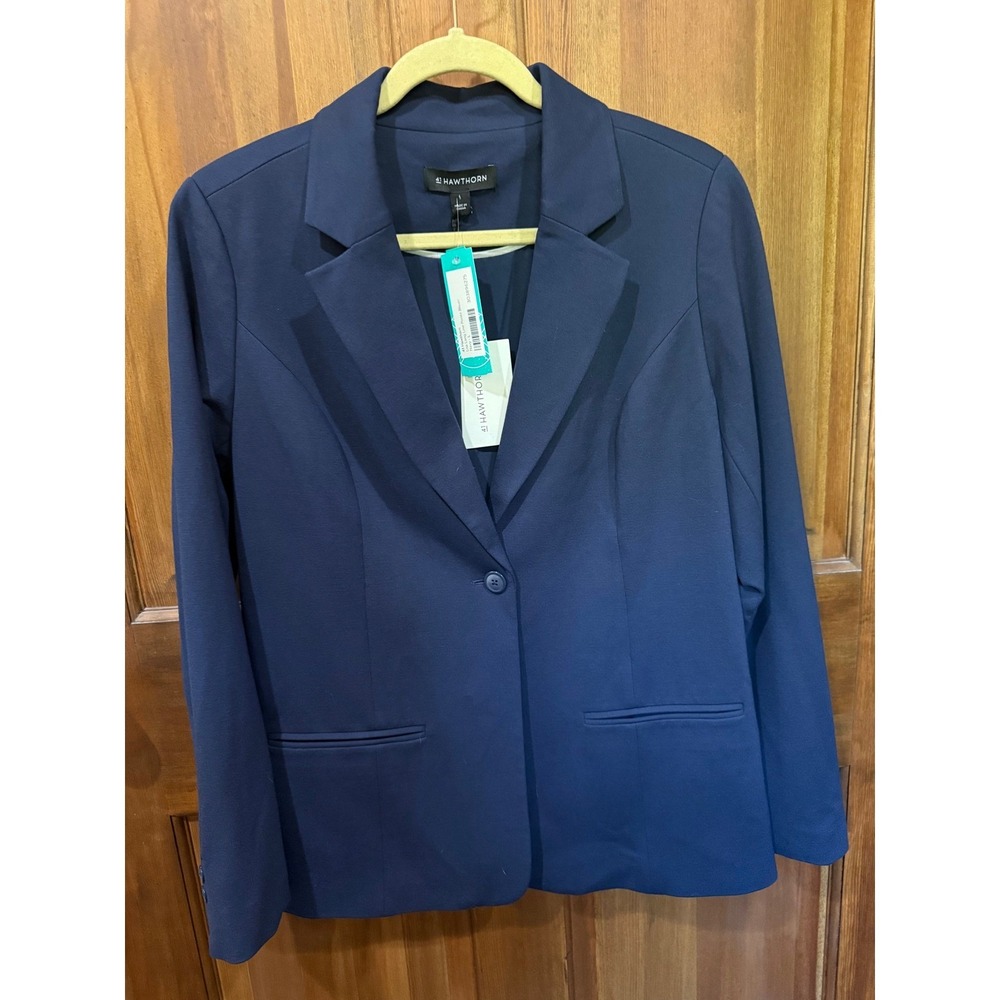 41 Hawthorn Lisa Longline Pointe Navy Blazer Jacket Stitch Fix NWT Size L